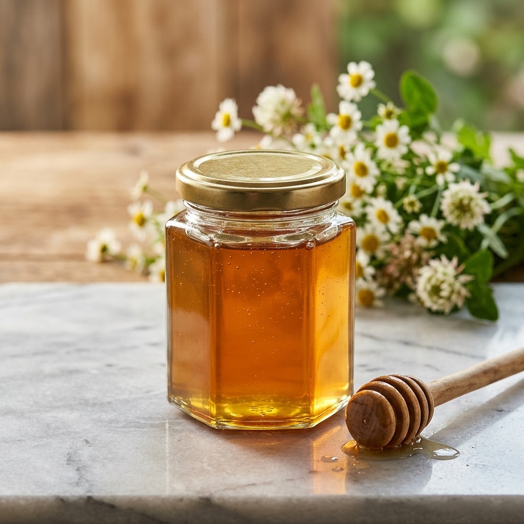 Kashmir Wildflower Honey — raw alpine wildflower honey 500g glass jar