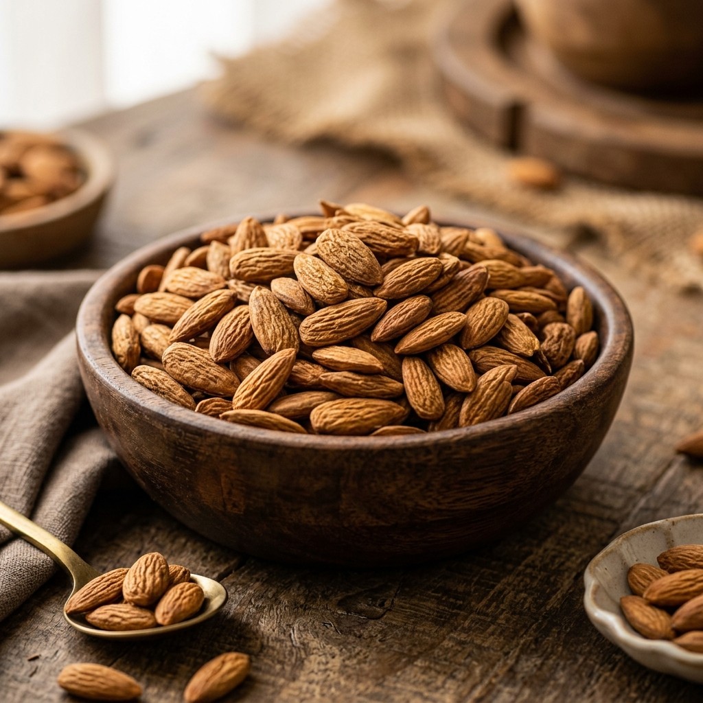 Buy Mamra Almonds — Kashmiri Heritage (250g) online — 250g resealable pouch | Kashmir Valley Grown · High Oil Content Verified
